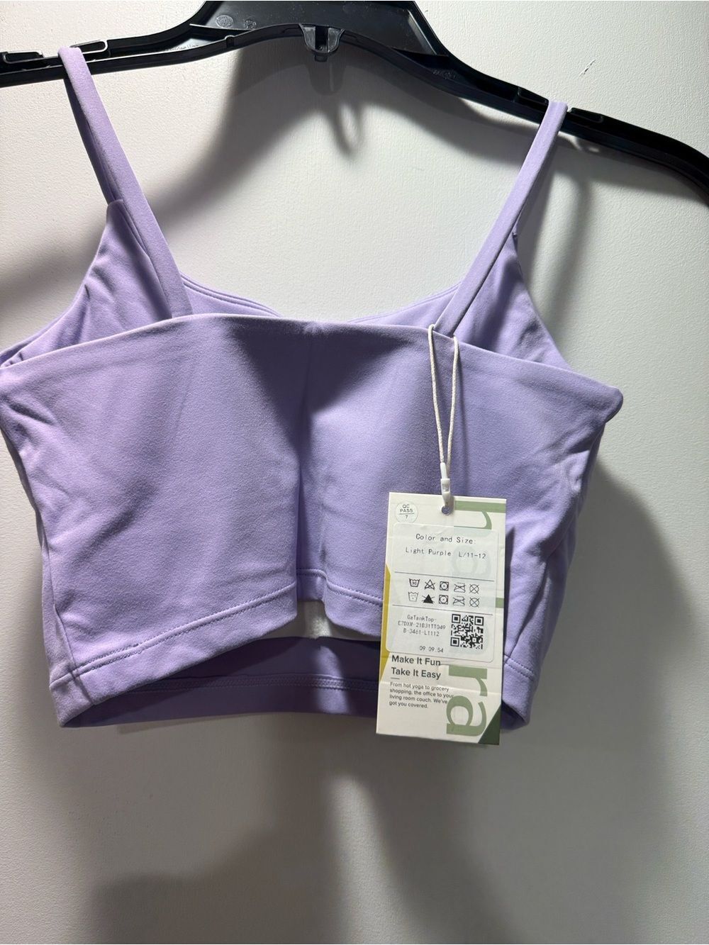 HALARA Girls Lavender Cropped Spaghetti Strap Tank L 11-12 - Picture 3 of 3